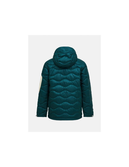Kurtka puchowa męska peak performance m helium utility down hood jacket kolor zielony