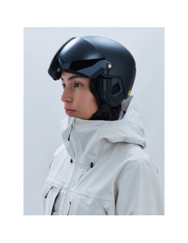 Kask narciarski poc obex visor czarny mat