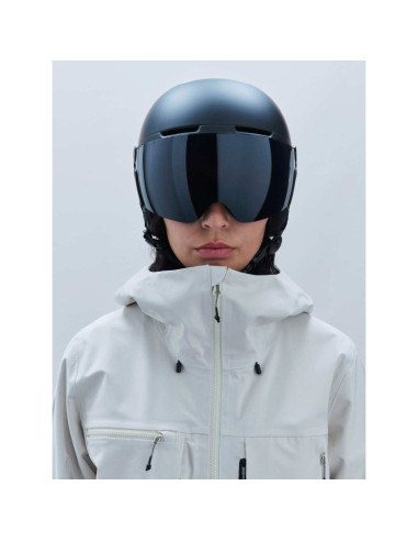 Kask narciarski poc obex visor czarny mat