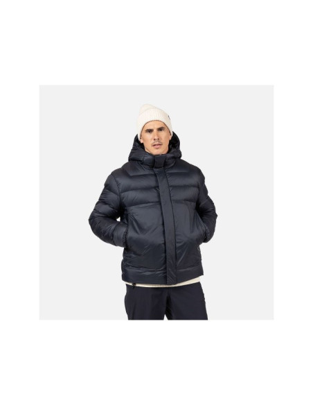 Kurtka męska rossignol aretu down hoodie jkt czarna