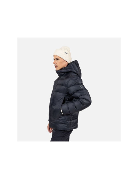 Kurtka męska rossignol aretu down hoodie jkt czarna