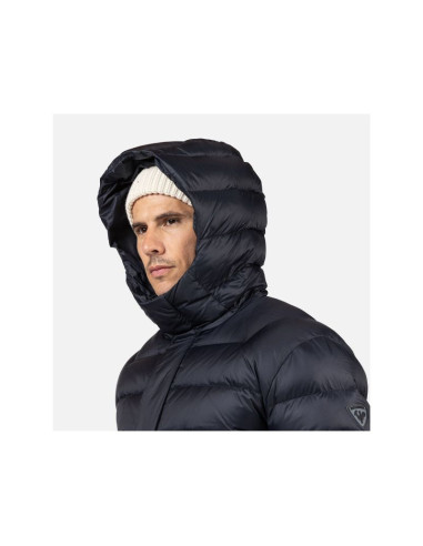 Kurtka męska rossignol aretu down hoodie jkt czarna