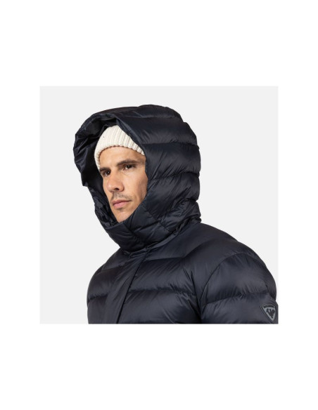 Kurtka męska rossignol aretu down hoodie jkt czarna