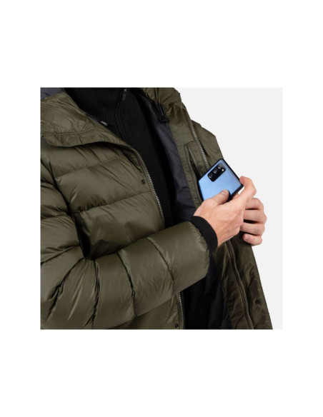 Kurtka męska rossignol aretu down hoodie jkt zielona