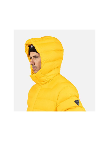 Kurtka męska rossignol aretu down hoodie jkt żółta
