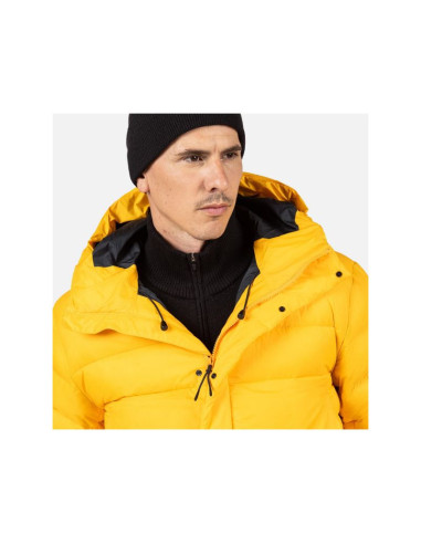 Kurtka męska rossignol aretu down hoodie jkt żółta