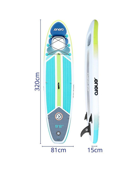 Zestaw-deska sup dmuchana enero z okienkiem 320x81x15cm