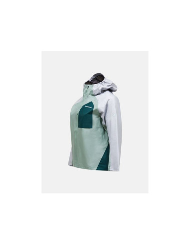 Kurtka damska peak performance w trail hipe 3l shell jacket kolor zielony