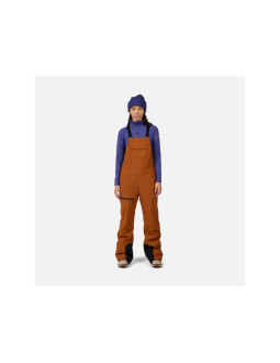Spodnie narciarskie damskie rossignol w outerlimits insulated bib brązowe 2