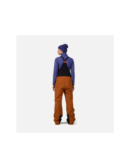 Spodnie narciarskie damskie rossignol w outerlimits insulated bib brązowe