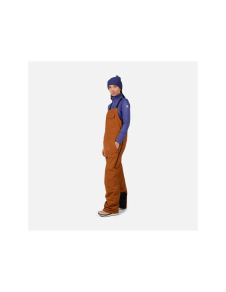 Spodnie narciarskie damskie rossignol w outerlimits insulated bib brązowe