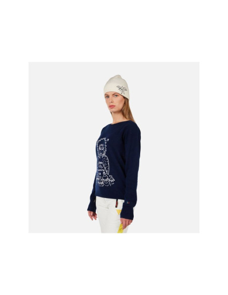 Sweter damski rossignol w jcc signal rn niebieski