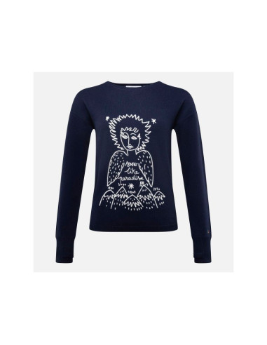 Sweter damski rossignol w jcc signal rn niebieski