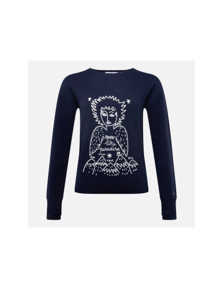 Sweter damski rossignol w jcc signal rn niebieski