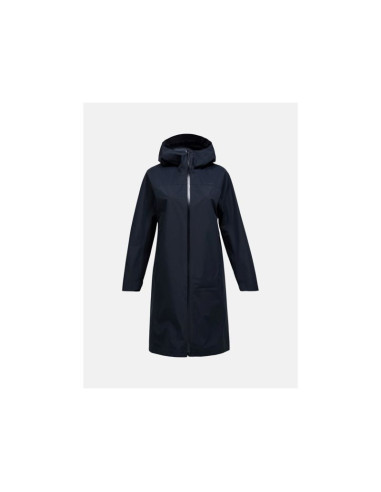 Płaszcz przeciwdeszczowy damski peak performance treeline shell parka - black rozmiar: m