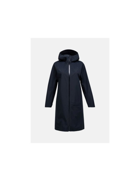 Płaszcz przeciwdeszczowy damski peak performance treeline shell parka - black rozmiar: m