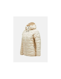 Kurtka puchowa damska peak performance helium down hood jacket women beżowy 2