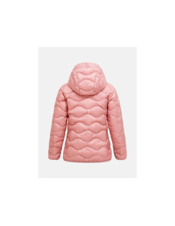 Kurtka damska puchowa peak performance w helium down hood jacket kolor różowy 2