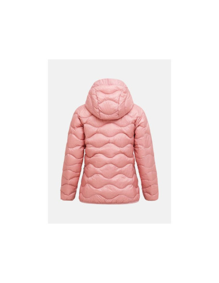 Kurtka damska puchowa peak performance w helium down hood jacket kolor różowy