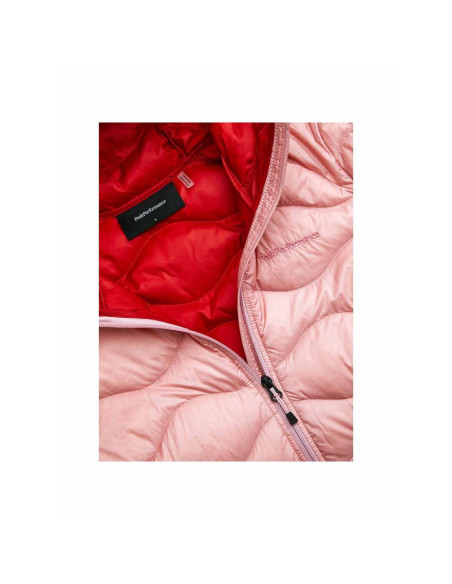 Kurtka damska puchowa peak performance w helium down hood jacket kolor różowy
