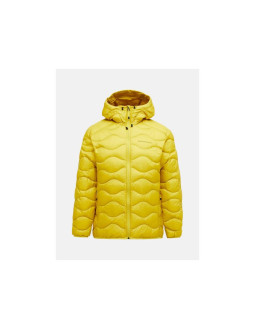 Kurtka puchowa męska peak performance m helium down hood jacket kolor żółty