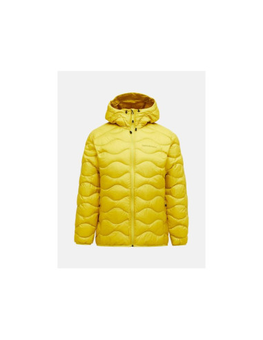 Kurtka puchowa męska peak performance m helium down hood jacket kolor żółty