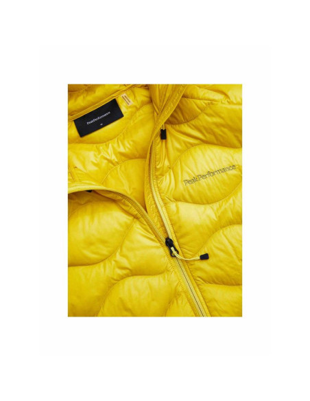 Kurtka puchowa męska peak performance m helium down hood jacket kolor żółty