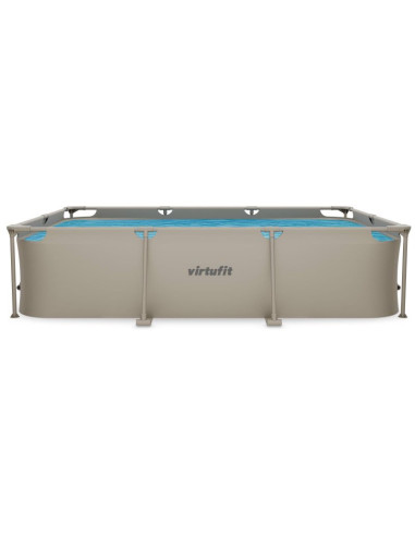 Virtufit prostokątny basen 300 x 210 cm z pompą filtrującą beżowy