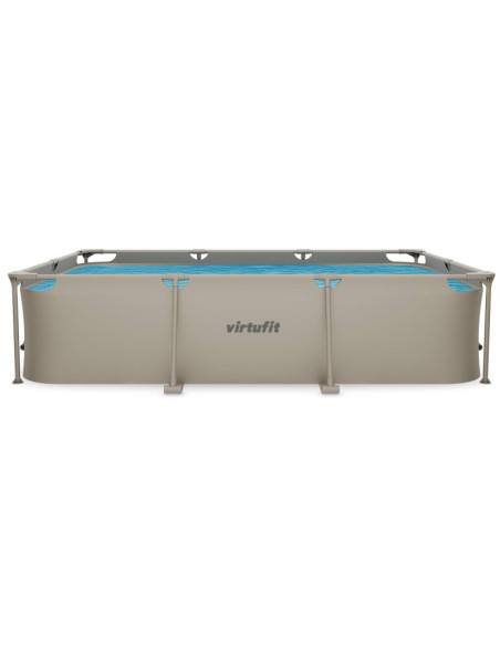 Virtufit prostokątny basen 300 x 210 cm z pompą filtrującą beżowy
