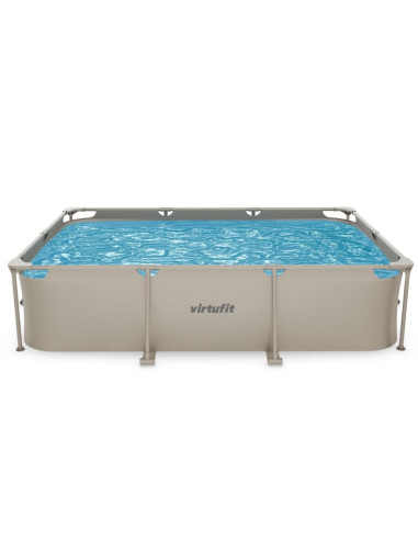 Virtufit prostokątny basen 300 x 210 cm z pompą filtrującą beżowy