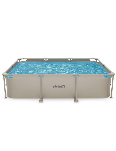 Virtufit prostokątny basen 300 x 210 cm z pompą filtrującą beżowy