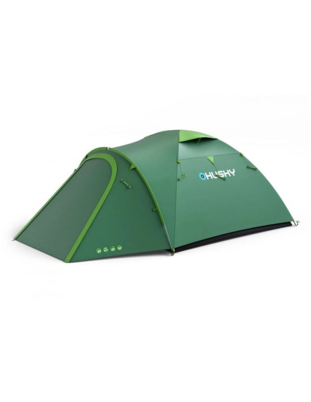 Husky namiot turystyczny trzyosobowy bizon 3 plus, 220 x 410 x 130 cm, 5,2kg zielony