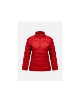Kurtka damska puchowa peak performance w helium down jacket kolor czerwony