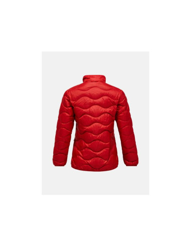 Kurtka damska puchowa peak performance w helium down jacket kolor czerwony