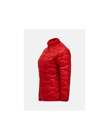 Kurtka damska puchowa peak performance w helium down jacket kolor czerwony