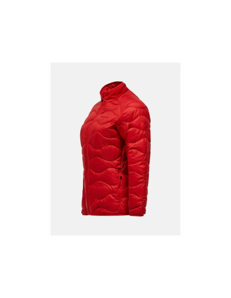 Kurtka damska puchowa peak performance w helium down jacket kolor czerwony