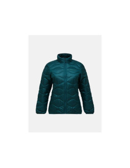 Kurtka damska puchowa peak performance w helium down jacket kolor zielony