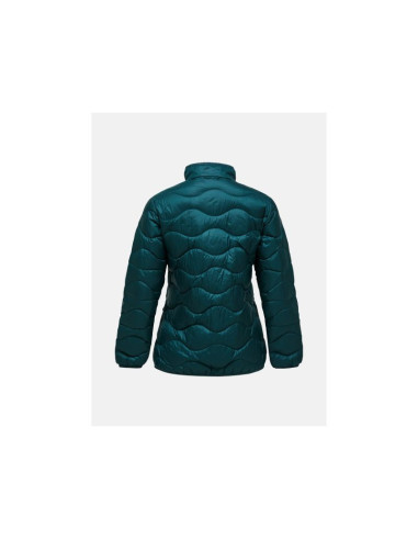 Kurtka damska puchowa peak performance w helium down jacket kolor zielony