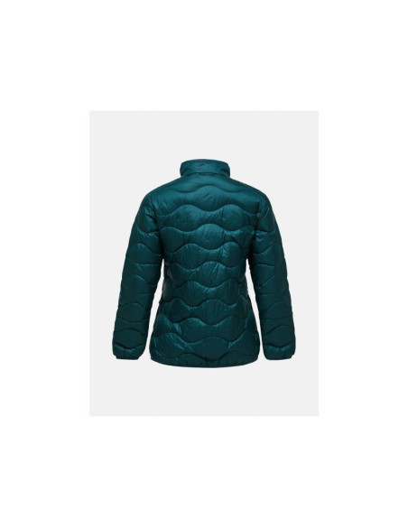 Kurtka damska puchowa peak performance w helium down jacket kolor zielony