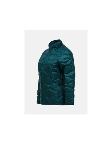 Kurtka damska puchowa peak performance w helium down jacket kolor zielony