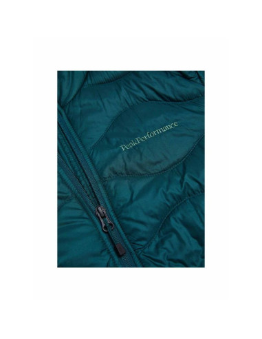 Kurtka damska puchowa peak performance w helium down jacket kolor zielony