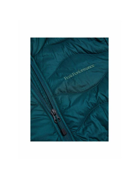 Kurtka damska puchowa peak performance w helium down jacket kolor zielony