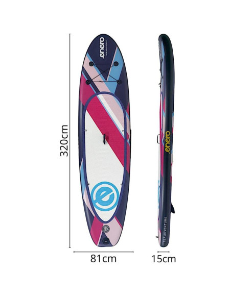 Zestaw - deska sup dmuchana enero 320x81x15cm purple