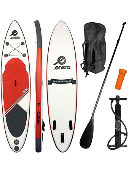 Zestaw - deska sup dmuchana 145kg 320x81x15cm enero
