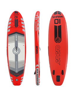 Zestaw - deska sup 150kg dmuchana enero 320x81x15cm shark 2