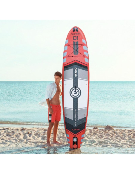 Zestaw - deska sup 150kg dmuchana enero 320x81x15cm shark
