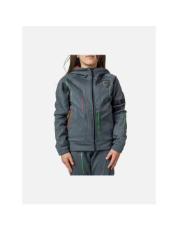 Kurtka rossignol racing jacket junior - black czarny