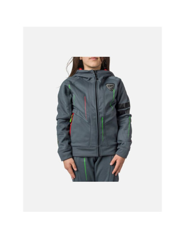 Kurtka rossignol racing jacket junior - black czarny