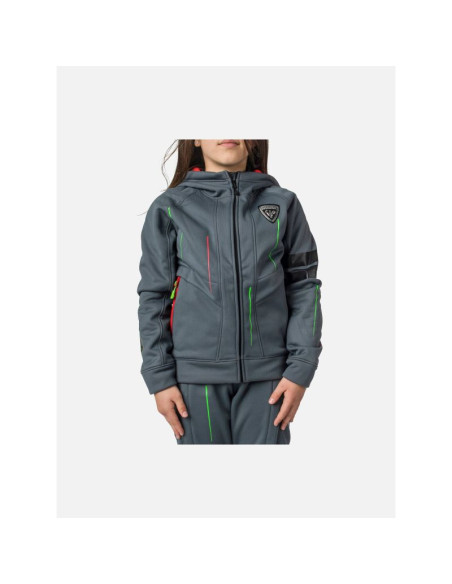 Kurtka rossignol racing jacket junior - black czarny