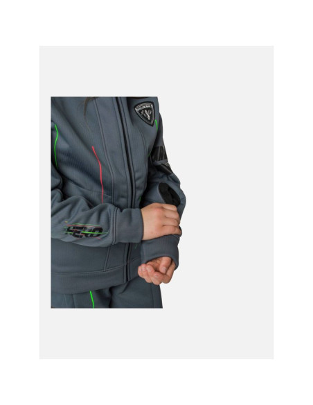 Kurtka rossignol racing jacket junior - black czarny